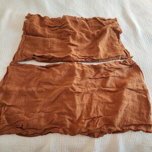 Linen Pillow Sham Set King Size